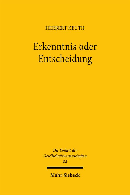 Produktbild: Erkenntnis oder Entscheidung