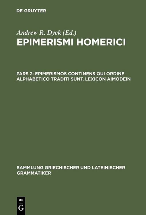Produktbild: Epimerismos continens qui ordine alphabetico traditi sunt. Lexicon Aimodein