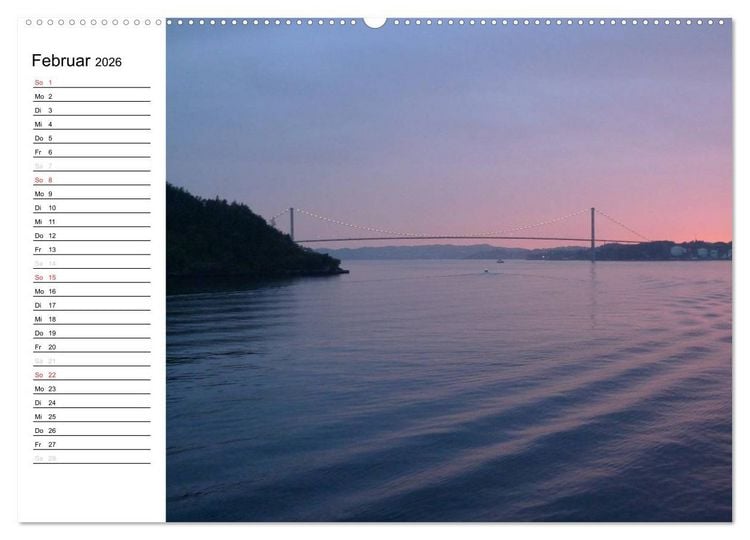 Produktbild: Impressionen von Norwegen entlang der Hurtigruten (hochwertiger Premium Wandkalender 2026 DIN A2 quer), Kunstdruck in Hochglanz