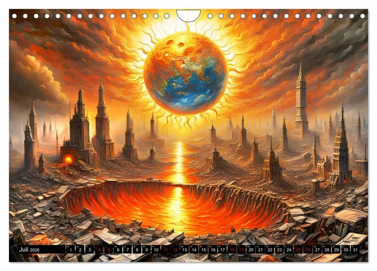 Produktbild: Zukunftsvisionen Wenn die Sonne zum Feind wird (Wandkalender 2026 DIN A4 quer), CALVENDO Monatskalender