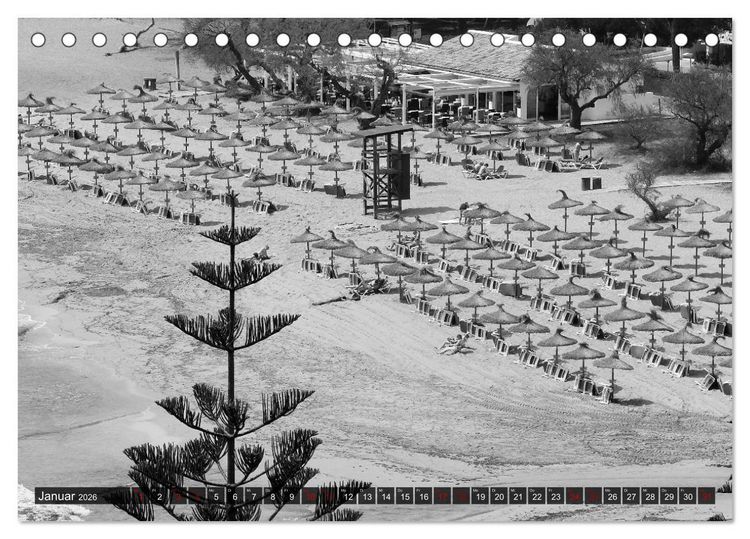 Produktbild: Mallorca monochrom (Tischkalender 2026 DIN A5 quer), CALVENDO Monatskalender
