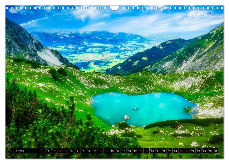Produktbild: Oberstdorfer Bergwelt (Wandkalender 2026 DIN A3 quer), CALVENDO Monatskalender