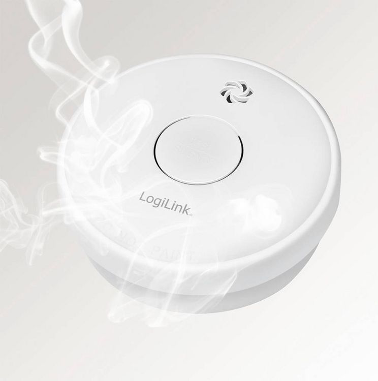 Produktbild: LogiLink Rauchwarnmelder batteriebetrieben (&Oslash; x H) 100mm x 34.5mm