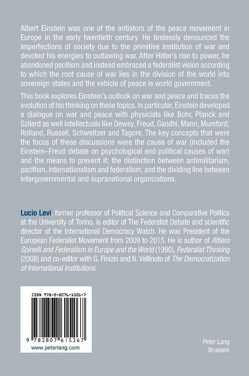 Produktbild: Albert Einstein from Pacifism to the Idea of World Government