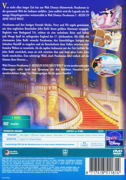 Produktbild: Pocahontas 2 - Reise in eine neue Welt