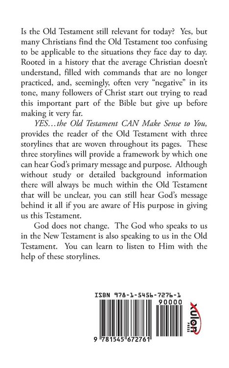 Produktbild: YES...The Old Testament CAN Make Sense to You!