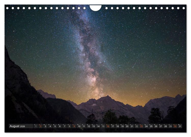 Produktbild: Himmelslichter - Mond und Sterne (Wandkalender 2026 DIN A4 quer), CALVENDO Monatskalender
