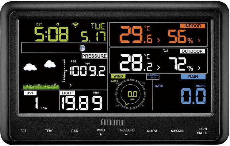 Produktbild: Eurochron EFWS 2900 Funk-Wetterstation Vorhersage f&uuml;r 12 bis 24 Stunden