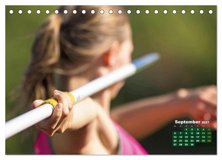Produktbild: Faszination Leichtathletik: Schneller, h&ouml;her, weiter (Tischkalender 2027 DIN A5 quer), CALVENDO Monatskalender