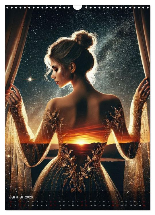 Produktbild: Feminine Facetten - Portraits in Doppelbelichtung (Wandkalender 2026 DIN A3 hoch), CALVENDO Monatskalender