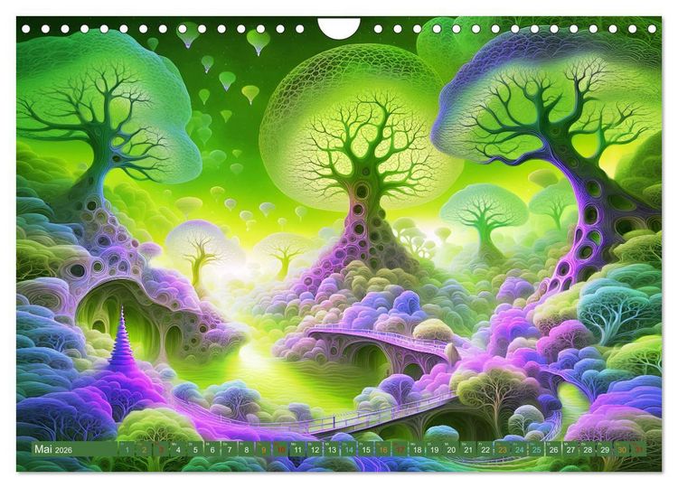 Produktbild: Traumwelten Surreale Landschaften (Wandkalender 2026 DIN A4 quer), CALVENDO Monatskalender