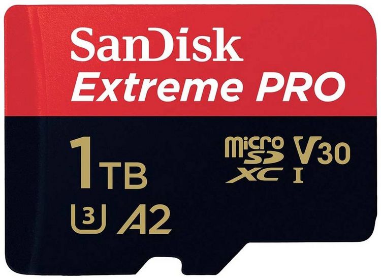 Produktbild: SanDisk Extreme PRO microSDXC-Karte 1 TB Class 10, UHS-I, v30 Video Speed Class sto&szlig;sicher, Wasserdicht