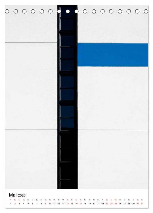 Produktbild: Fassaden-Architektur im Stil des BAUHAUS (Tischkalender 2026 DIN A5 hoch), CALVENDO Monatskalender