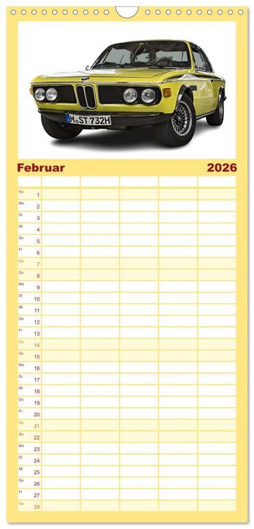 Produktbild: Familienplaner 2026 - Mein Autokalender mit 5 Spalten (Wandkalender, 21 x 45 cm) CALVENDO