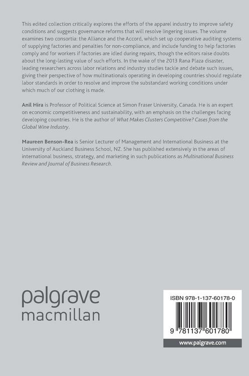 Produktbild: Governing Corporate Social Responsibility in the Apparel Industry after Rana Plaza
