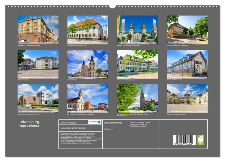 Produktbild: Ludwigsburg Impressionen (Wandkalender 2026 DIN A2 quer), CALVENDO Monatskalender