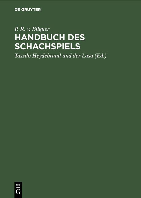 Produktbild: Handbuch des Schachspiels