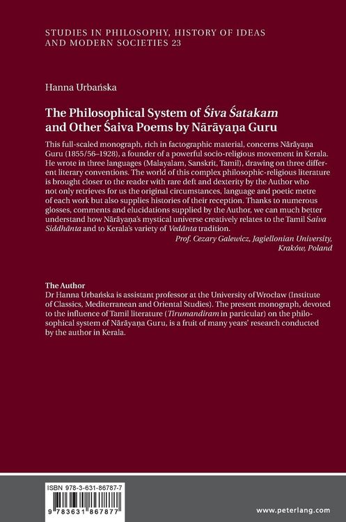Produktbild: The Philosophical System of <I>Śiva Śatakam</I>and Other Śaiva Poems by Nārāyaṇa Guru