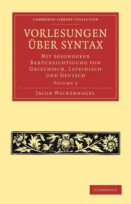 Produktbild: Wackernagel, J: Vorlesungen &uuml;ber Syntax