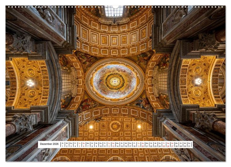 Produktbild: Gew&ouml;lbe des Glaubens &ndash; Kirchendecken Europas (hochwertiger Premium Wandkalender 2026 DIN A2 quer), Kunstdruck in Hochglanz