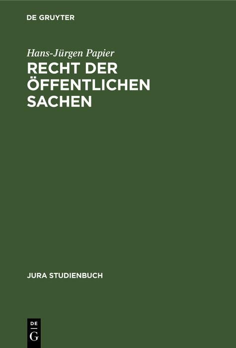 Produktbild: Recht der &ouml;ffentlichen Sachen
