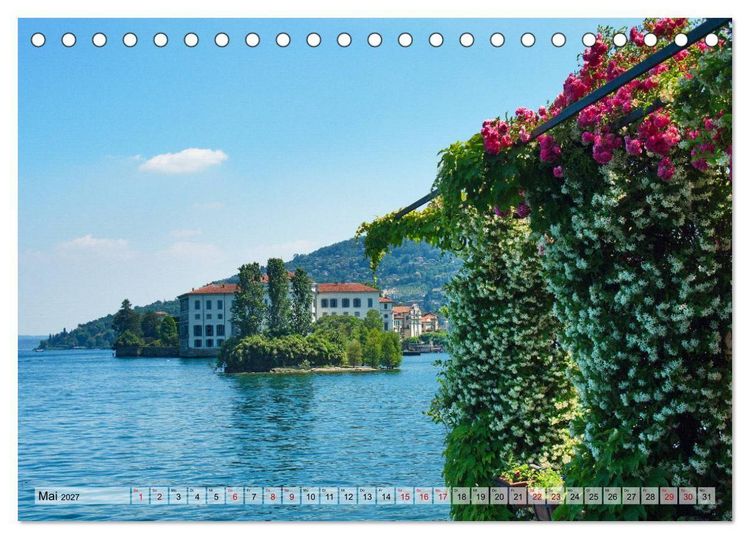 Produktbild: Isola dei Pescatori im Lago Maggiore (Tischkalender 2027 DIN A5 quer), CALVENDO Monatskalender