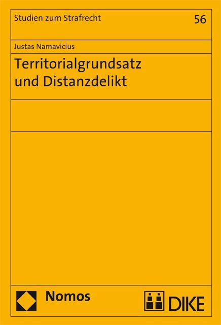 Produktbild: Territorialgrundsatz und Distanzdelikt