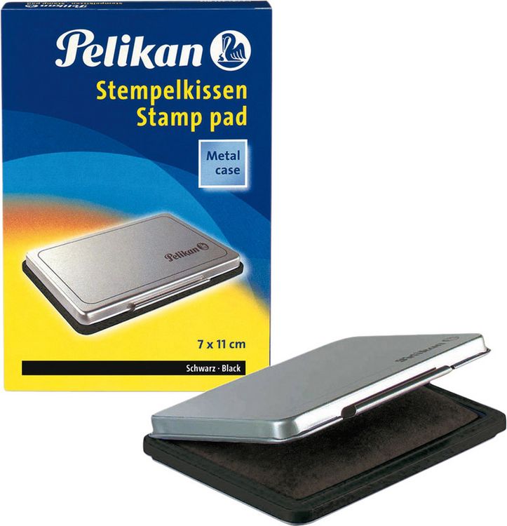 Produktbild: Pelikan Stempelkissen Metall schwarz 7x11cm