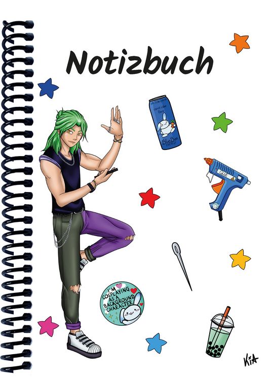 Produktbild: A 5 Notizbuch Manga Quinn, wei&szlig;, liniert