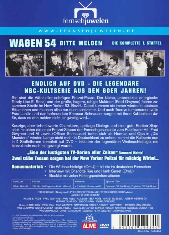 Produktbild: Wagen 54, bitte melden - Staffel 1 [5 DVDs]