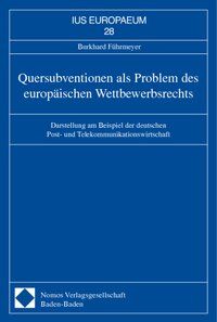 Produktbild: Quersubventionen als Problem des europ&auml;ischen Wettbewerbsrechts