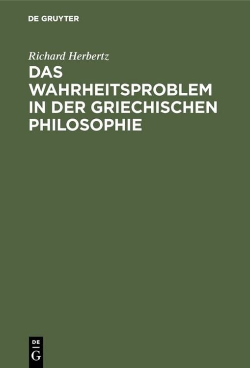 Produktbild: Das Wahrheitsproblem in der griechischen Philosophie