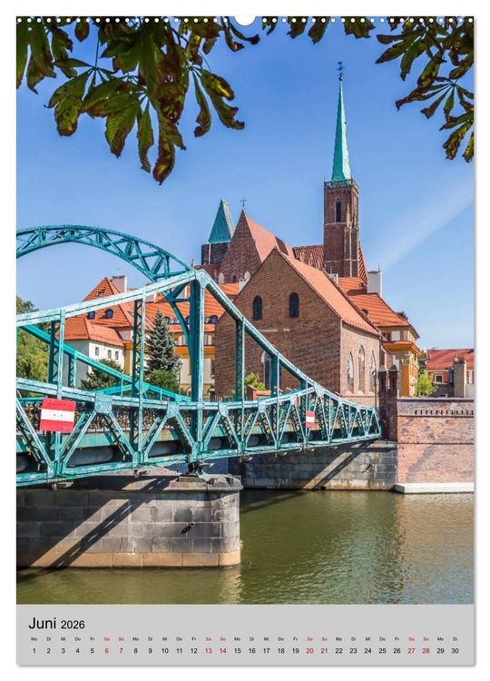 Produktbild: BRESLAU Historisches Stadtherz (Wandkalender 2026 DIN A2 hoch), CALVENDO Monatskalender