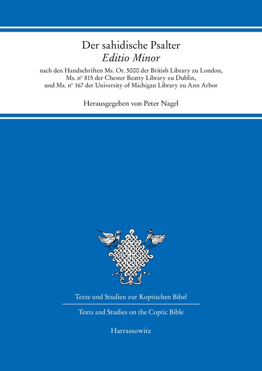 Produktbild: Der sahidische Psalter. Editio Minor