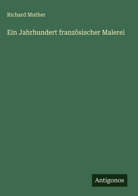 Produktbild: Ein Jahrhundert franz&ouml;sischer Malerei
