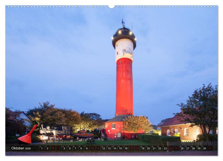 Produktbild: Ostfriesische Inseln - Borkum, Norderney, Juist, Baltrum, Langeoog, Spiekeroog, Wangerooge (hochwertiger Premium Wandkalender 2026 DIN A2 quer), Kunstdruck in Hochglanz