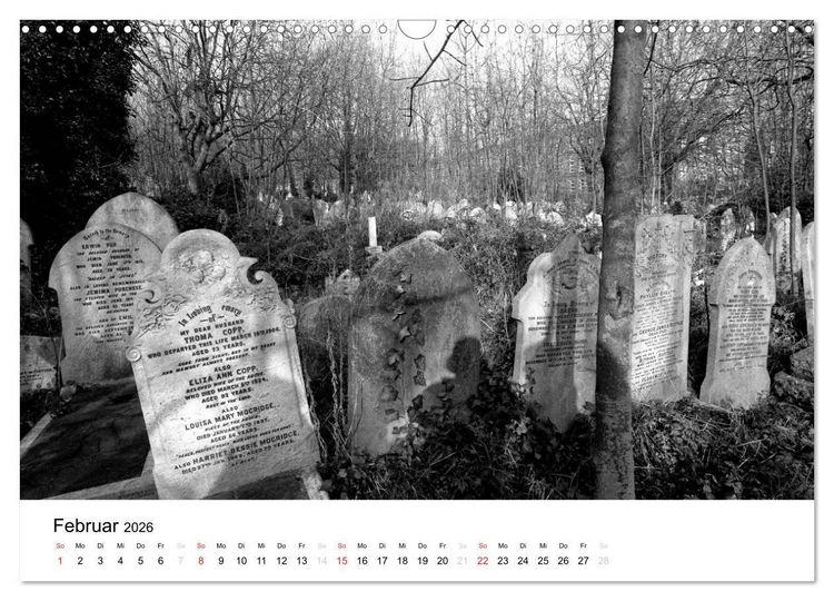 Produktbild: Highgate Cemetery London (Wandkalender 2026 DIN A3 quer), CALVENDO Monatskalender