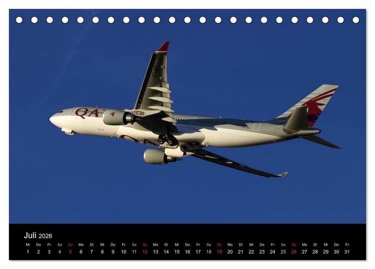 Produktbild: Faszination Flugzeug (Tischkalender 2026 DIN A5 quer), CALVENDO Monatskalender