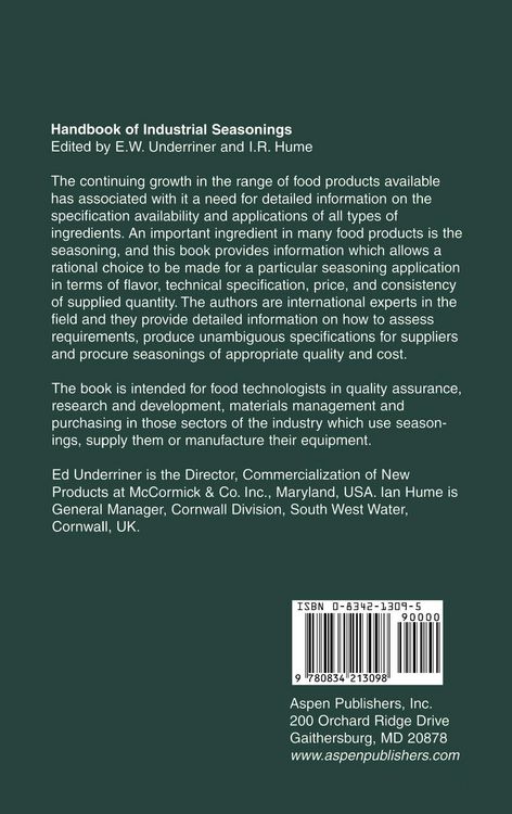 Produktbild: Handbook Industrial Seasonings