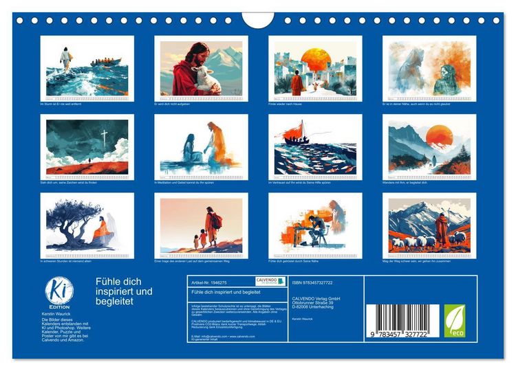 Produktbild: F&uuml;hle dich inspiriert und begleitet (Wandkalender 2026 DIN A4 quer), CALVENDO Monatskalender