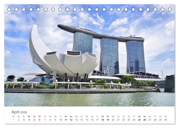 Produktbild: Singapur (Tischkalender 2026 DIN A5 quer), CALVENDO Monatskalender