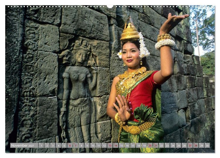 Produktbild: KAMBODSCHA - Im Reich der Khmer (Wandkalender 2027 DIN A2 quer), CALVENDO Monatskalender