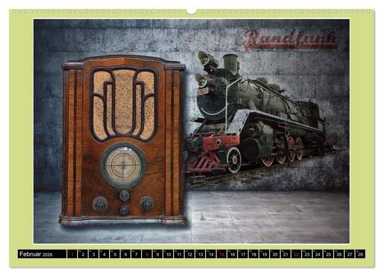 Produktbild: RADIO LEGENDEN (hochwertiger Premium Wandkalender 2026 DIN A2 quer), Kunstdruck in Hochglanz
