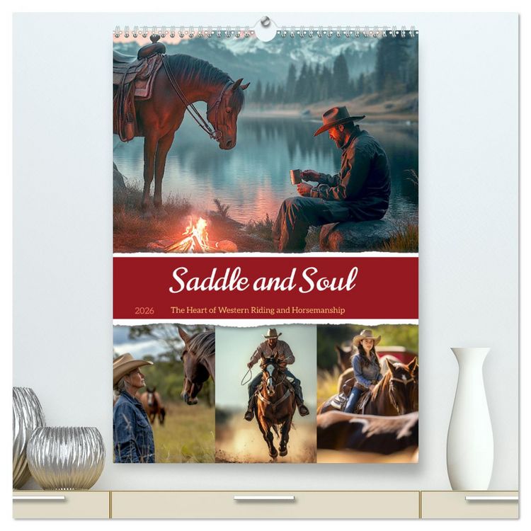 Produktbild: Saddle and Soul (High Quality Premium Wall Calendar 2026 DIN A2 portrait),CALVENDO 12 Month Wall Calendar
