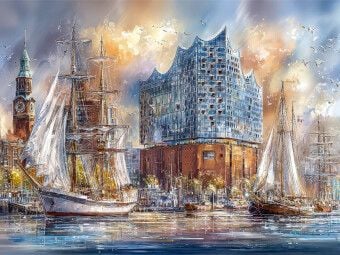 Produktbild: CALVENDO Puzzle Hamburg - Elbphilharmonie | 1000 Teile Lege-Gr&ouml;&szlig;e 64x48cm Foto-Puzzle f&uuml;r gl&uuml;ckliche Stunden