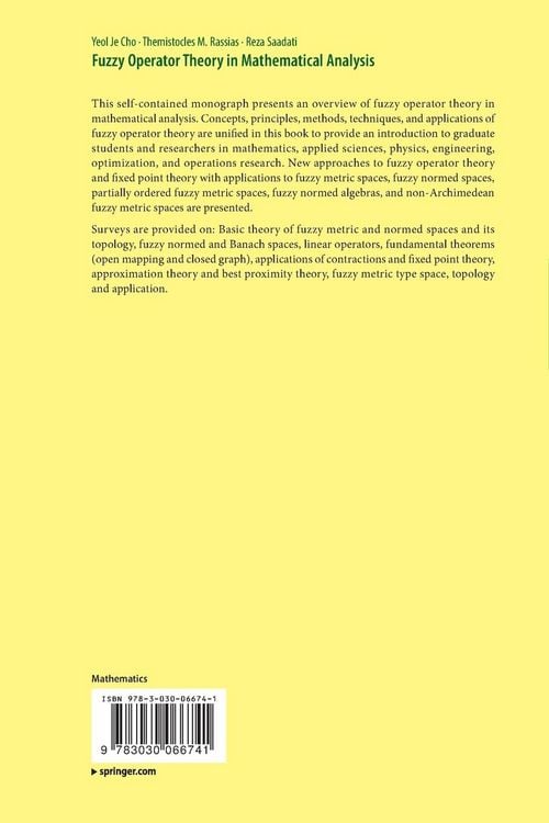 Produktbild: Fuzzy Operator Theory in Mathematical Analysis