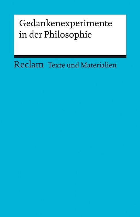 Produktbild: Gedankenexperimente in der Philosophie