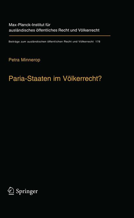 Produktbild: Paria-Staaten im Völkerrecht?