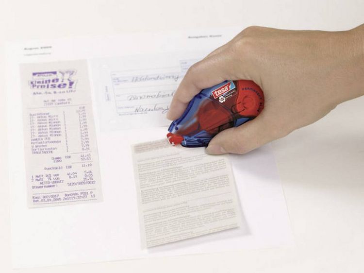 Produktbild: TESA&reg; Kleberoller ecoLogo&reg; Refill permanent Blister, Abroller