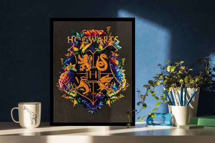 Produktbild: DIAMOND DOTZ - Diamond Painting Hogwarts Wappen